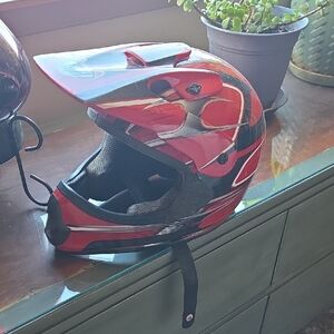 Red and Black Motorcycle Helmet